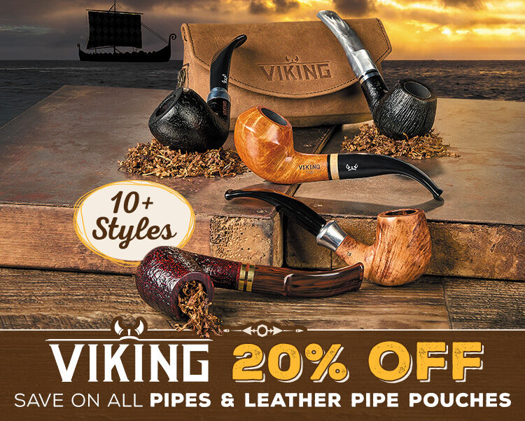 Save 20% Off ALL Viking Pipes & Leather Pouches 