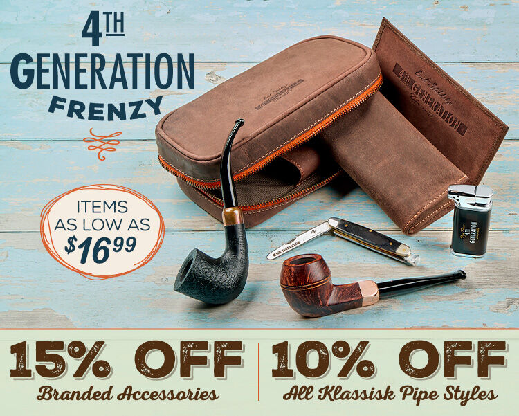 Save 15% off 4th Generation Accessories & 10% off pipes 