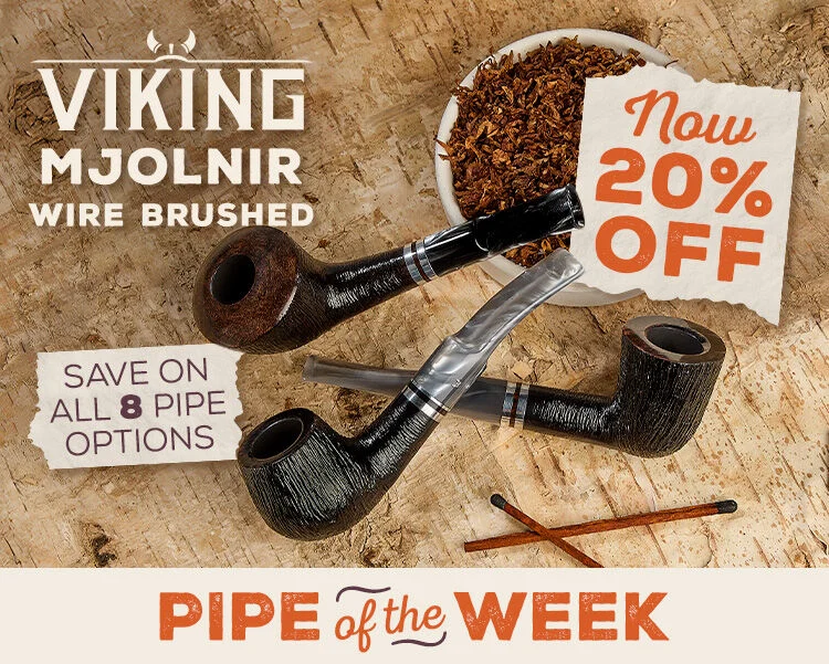 Save 20% off ALL Viking Mjolnir Brushed Pipes! 
