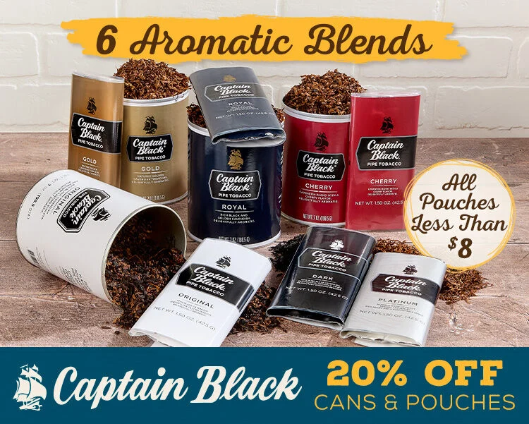 Click here to save 20% off ALL Captain Black blends! 