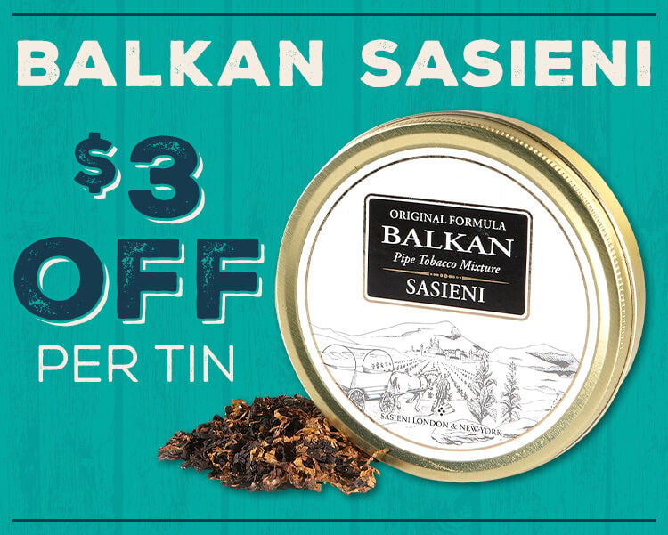 Click here to save $3 off Balkan Sasieni Tins 
