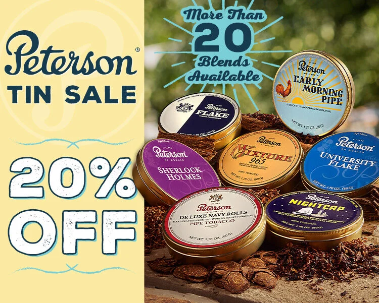 Click here and start saving 20% off ALL Peterson Tins NOW