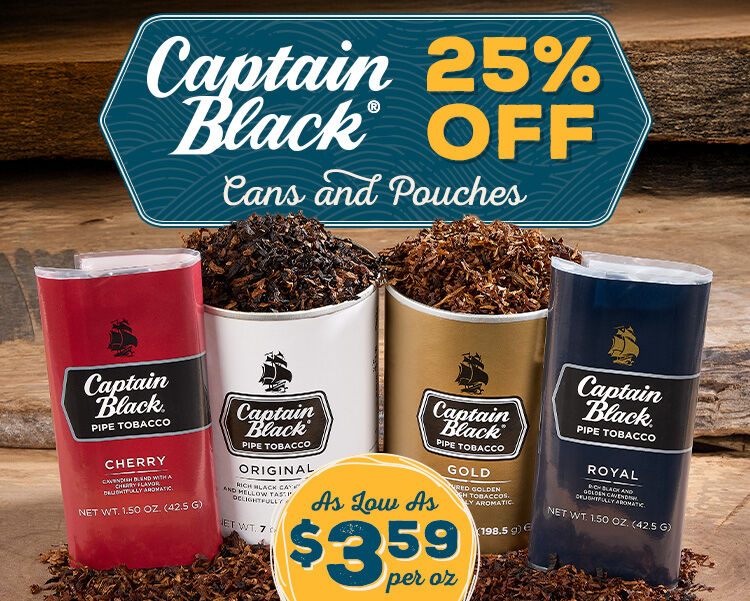 Stock Up On Captain Black NOW 25% Off! 