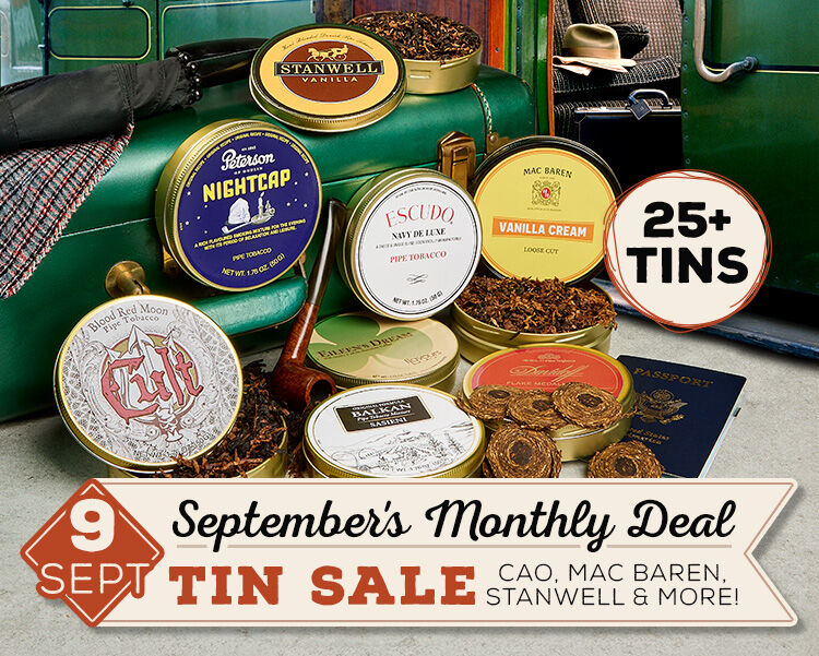 September's Monthly Deal - Tin Sale - 25+ Tins - CAO, Mac Baren, Stanwell, & More! 