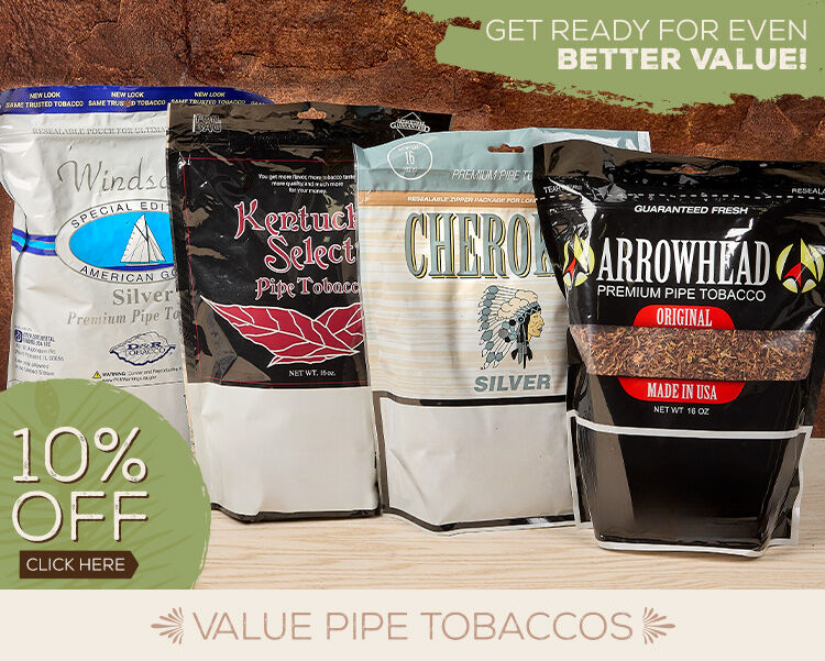 Even Better Value With 10% Off Value Pipe Tobaccos!