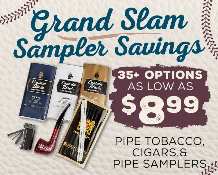 Save on 35+ Pipe Tobacco, Pipe, & Cigar Samplers HERE