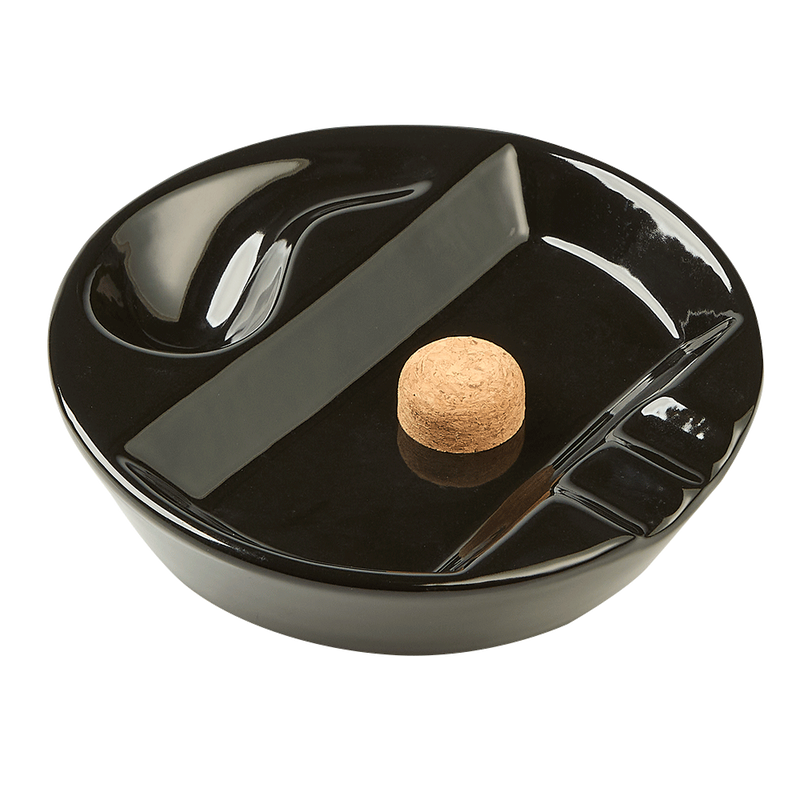 tobacco pipe ashtray 1 Pipe Black Ceramic Ashtray