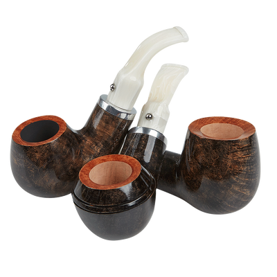 White Elephant Ebony & Ivory Smooth Pipe