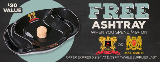 $30 Ashtray For FREE, Just Get Your Favorite Tobaccos!