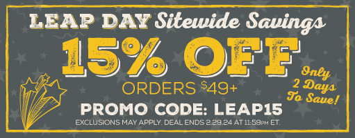 Leap Into These Sitewide Savings - 15% Off Orders $49+ 
