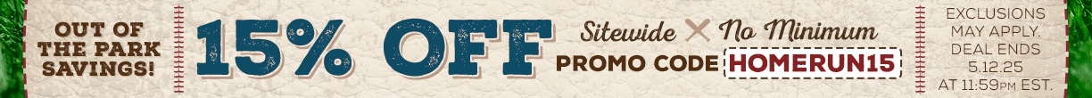 Grand Slam Savings! 15% Off Sitewide