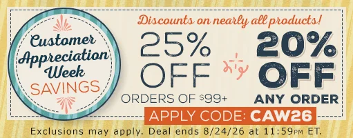 20% off SITEWIDE or 25% off orders $99+