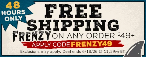 Code: FRENZY49 for FREE shipping on orders $49+