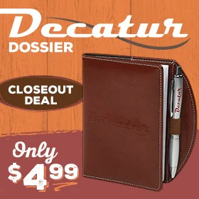 Decatur Dossier Closeout Deal Only $4.99